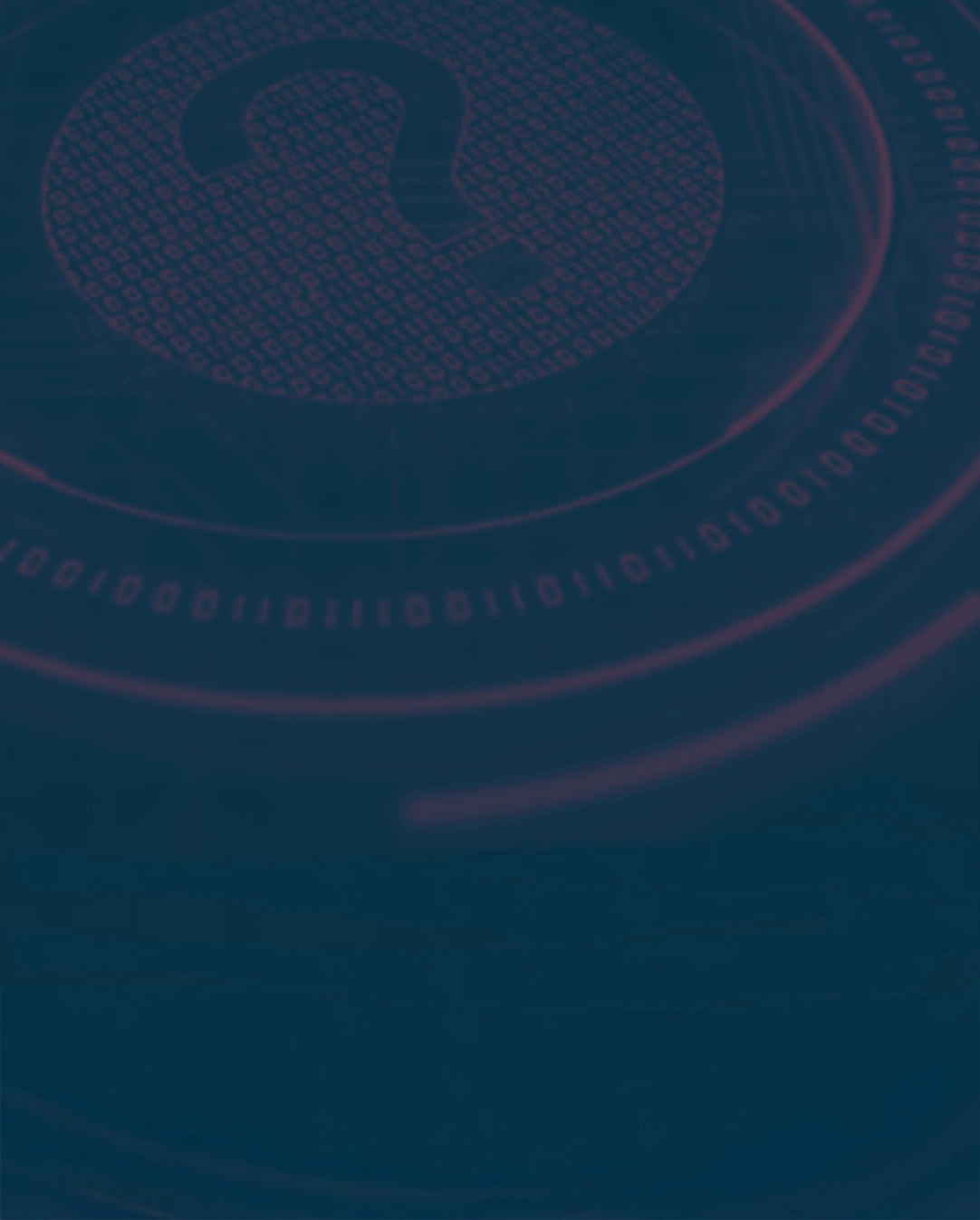 Futuristisches Fragezeichen aus Binärcode symbolisiert IT-Komplexität – ohne klaren IT Services Partner fehlt Orientierung.